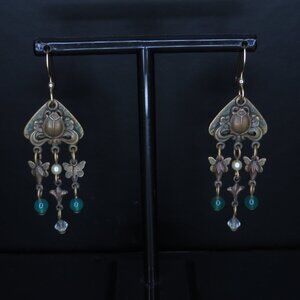 Bronze Color Ladybug Dangle Earrings